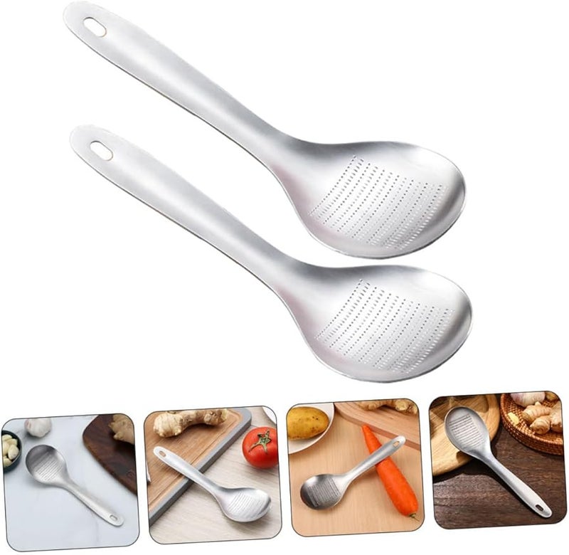Alipis 2pcs Ginger Grater Spoon Stainless Steel Multi Function Kitchen Tool Easy Clean - Image 5